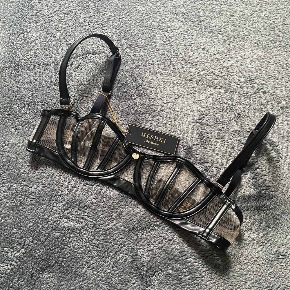 NWT Meshki Sexy Leather Bra